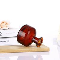 Bouteille en verre vide rechargeable de 300 ml, design plat et rond, style luxe léger, pour diffuseur à bâtonnets sans flamme et évaporation de parfum