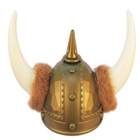 Casque de Viking noir avec cornes, style gladiateur romain médiéval, idéal pour les fêtes - Vente Flash