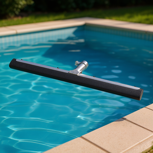 Herramienta de limpieza de piscinas NLLE Water Slide, estructura de acero inoxidable de 180 cm con hoja de goma para limpieza de superficies lisas - Product Image 3