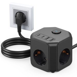 <span class=keywords><strong>Enchufe</strong></span> Eléctrico <span class=keywords><strong>con</strong></span> Botón, Estándar Europeo, <span class=keywords><strong>con</strong></span> 2 Puertos <span class=keywords><strong>USB</strong></span> y 2 Puertos <span class=keywords><strong>USB</strong></span>-C, Regleta de Enchufes <span class=keywords><strong>con</strong></span> Protección Contra Sobretensiones - Product Image 2