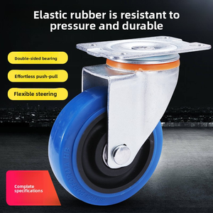 Schwerlast 4 Zoll Polyurethan-Lenkrollen für Nähmaschinen Doppelkugellager Geräuschlos Schwenkbar mit Gummibremse - Product Image 3