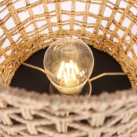 Lampes sur pied en rotin tressé à la main en métal LED de haute qualité, modernes et réglables, pour salon, chambre à coucher