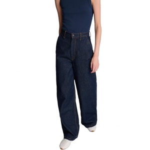 Nuevos Jeans de Mezclilla de Pierna Ancha y Talle Alto para Mujer, Lavado Índigo, Estilo Baggy, Pantalones Tipo Mom - Product Image 4