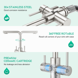 Filtro de <span class=keywords><strong>grifo</strong></span> de cocina de <span class=keywords><strong>3</strong></span> <span class=keywords><strong>vías</strong></span> de ósmosis inversa de baja presión de edificio antiguo, <span class=keywords><strong>grifo</strong></span> mezclador de agua para caldera - Product Image 4