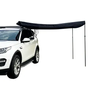 Tenda per ombrellone da tetto aperta manuale a 270 gradi di vendita calda con tenda da sole laterale per auto in lega di alluminio da 2.5m con luce a LED