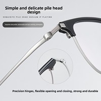 M6248 Monturas de Gafas Retro de Moda, Ligeras y Duraderas, con Patillas de Beta Titanio y Almohadillas Nasales de Silicona Suave, Montura Completa Cuadrada