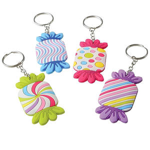 Llavero de PVC con diseño de logotipo personalizado 3D 2D llavero de PVC suave llavero de goma suave lindo conejo regalo llavero - Product Image 1