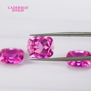 Cadermay Loose Rectangular Pink Zircon Synthetic Gemstone For Jewelry Making - Product Image 1