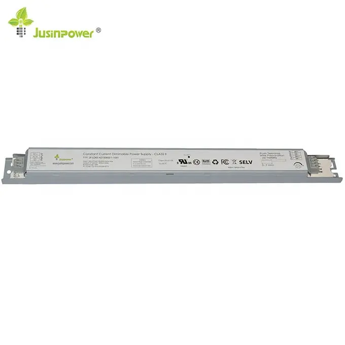 Fabrika doğrudan satış 0-10V 360*30*25.5mm led kısılabilir sürücü 60W titreşimsiz