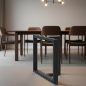 <b>Adjustable</b> Medium Dining <b>Table</b> Leg Black Powder Coated Steel Furniture Legs Industrial Design - Product Image 2