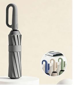 Paraguas Plegable de Lujo para Viajes, con Mango Recubierto, para Hombre - Product Image 3
