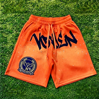 AUA SPORTSWEAR Short à cordon de serrage sublimé VOLEN orange pour homme, respirant, en polyester, coupe classique, pour adulte, été