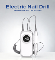 Perceuse à ongles électrique 35000 tr/min lime à ongles professionnelle Kit d'ongles en acrylique pour manucure et pédicure avec 6 forets
