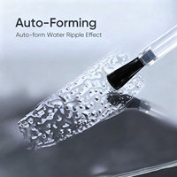 Hanyinails 15ml Gel UV transparent effet vague d'eau, résine naturelle non toxique, durcissement UV LED, effet auto-formant, couche de finition pour nail art