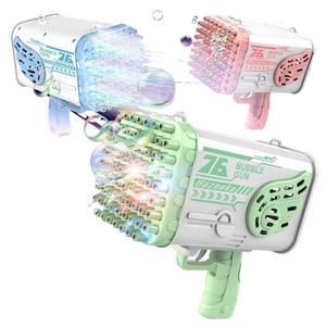 Pistolet lanceur de bulles à 76 trous en plastique ABS, unisexe, pour l'été, les mariages, les anniversaires, cadeau pour enfants et adultes - Product Image 1