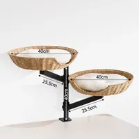 Lit pour chat élégant en bois massif, hamac pour chat réglable en hauteur, élégant avec bol en bois, durable
