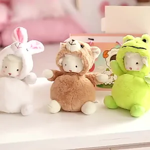 HL pabrik murah grosir boneka domba lucu mainan mewah dekorasi Super lucu boneka domba kain trompet hadiah ulang tahun anak-anak