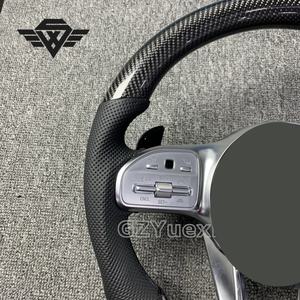Volante de fibra de carbono de cuero deportivo para Mercedes Benz <span class=keywords><strong>AMG</strong></span> <span class=keywords><strong>GT</strong></span> 63 s W205 W166 W177 W204 W217 W222 C63 E63 S63 G63 CLS - Product Image 2