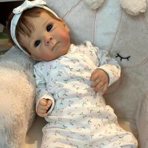 Peau 3D 49cm pleine Silicone <span class=keywords><strong>Reborn</strong></span> réaliste nouveau-né bébé poupée peut prendre le bain fille jouet pour enfants cadeau - Product Image 3