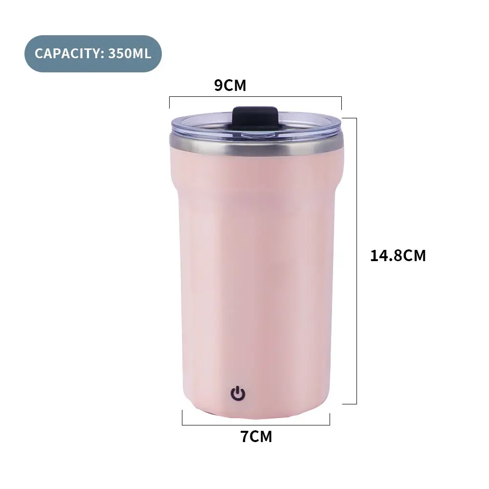 350 मिलीलीटर कॉफी मिल्क मिक्सिंग कप स्टेनलेस स्टील ब्लेंडर स्मार्ट मिक्सर पानी की बोतल यूएसबी रिचार्जेबल स्वचालित सेल्फ स्टिरिंग मैग्नेटिक