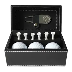Spot set kotak kulit bola golf, garpu dan set kuku aksesoris latihan golf langsung disediakan oleh produsen