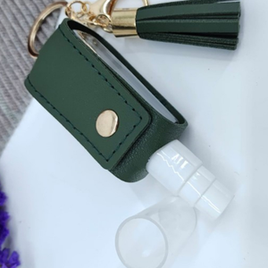 Xách Tay Keychain Tay Khử Trùng Chủ Đơn Giản Khử Trùng Chai Trường Hợp PU Da Tua Móc Chìa Khóa - Product Image 4