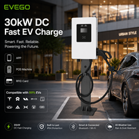 Station de recharge rapide DC EVEGO 30 kW, écran tactile 7 pouces, protection IP55, certifiée TUV CE ETL FCC, garantie 2 ans, OCPP 2.0.1 EV