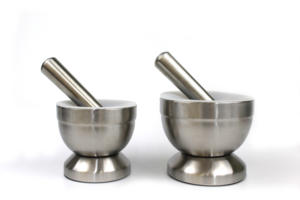 مطحنة التوابل مزدوجة الصلبة طاحونة من الفولاذ المقاوم للصدأ هاون ومدقة المطبخ الثوم Pugging وعاء الصيدلية السلطانية - Product Image 5