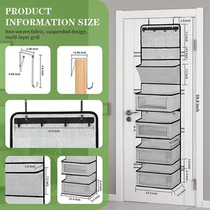 Hot Sale Hanging Closet Organizer Lagerung Vliesstoff über Tür hängen Organizer Kleidung Aufbewahrung tasche