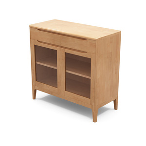 Solid Wood Sideboard Walnut Color Storage <b>Cabinet</b> For Living Room <b>Kitchen</b> Entryway <b>Small</b> Apartment Furniture - Product Image 4