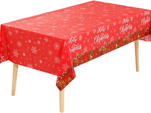 Nappe <span class=keywords><strong>de</strong></span> <span class=keywords><strong>table</strong></span> rectangulaire jetable en plastique pour Noël, motif sapin <span class=keywords><strong>de</strong></span> Noël, pour décorations <span class=keywords><strong>de</strong></span> fête et fournitures <span class=keywords><strong>de</strong></span> fête - Product Image 1