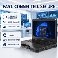 Computadora Portátil Totalmente Resistente GETAC X600, Intel Core I5 VPro, Pantalla FHD de 15.6 Pulgadas, IP66, Windows 11 Pro, Computadora Industrial para Servicio de Campo