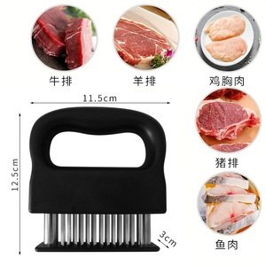 เครื่องนวดเนื้อสแตนเลส 48 เข็ม อุปกรณ์ครัวสำหรับทำให้เนื้อวัวและเนื้อหมูนุ่มขึ้น - Product Image 2