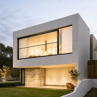 Fenêtres coulissantes verticales électriques à cadre fin minimaliste, triple vitrage, réduction du bruit, anti-effraction, construction immobilière