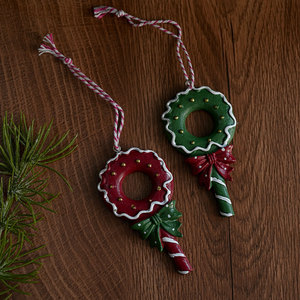 Pendentif en résine en forme d'homme en pain d'épices, ornement de Noël, décoration d'arbre, accessoire de couronne, ensemble - Product Image 5