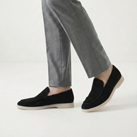 Stilvolle Italienische Marken-Herrenschuhe aus Echtem Wildleder, Bootslacker in Übergröße 50, Beste Qualität Slip-On Langlebige Gehschuhe