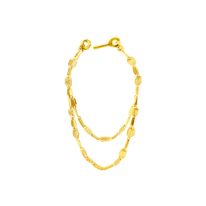 Orecchini a Cerchio in Lega di Zinco Placcati Oro, Stile Classico Unisex, Gioielli alla Moda con Finitura 18K, Accessorio Chic per Uso Quotidiano - Product Image 1