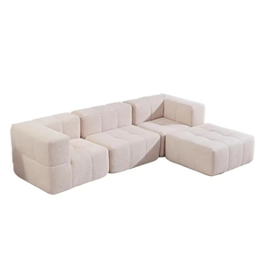 Ensemble de canapé modulaire sectionnel moderne de haute qualité, housse en velours éponge, couleur personnalisée, durable et écologique, aspirateur de marque Lumio - Product Image 1