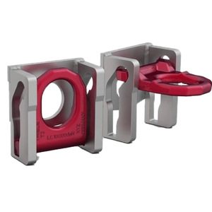 Anneau de fixation 5T en acier au carbone thermolaqué rouge, outil de cerclage manuel durable - Product Image 1