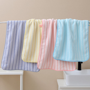 Jingjing Towels Coral Fleece Face Towels 35x75 Cm Striped Thickened Soft Absorbent Hair Drying Towels Home Use - Product Image 4