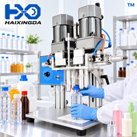 Machine de capsulage semi-automatique électrique à quatre roues pour bouteilles en plastique, machine de scellage de bouchons à vis pour l'emballage de liquides, d'eau et de boissons