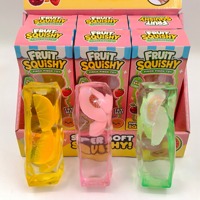 Jouet souple en forme de barre de gelée de fruits transparente Vaseline Fruit Strip, jouet à presser anti-stress doux pour enfants, cadeau de fête