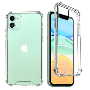 Bulk 1.5MM Shockproof Hard Acrylic Clear Phone Case For iPhone 11 12 13 14 Pro Max Wholesale Phone Cases
