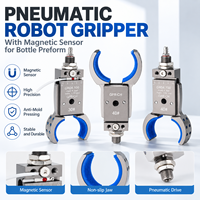 Pince de préhension pneumatique Wenjin pour préformes de bouteilles avec capteur magnétique, pour machines de moulage par injection et automatisation industrielle, modèle 6