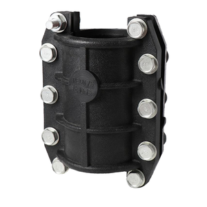 Acoplamiento de Tubería de Agua de HDPE, Accesorio de Reparación de Emergencia de Fusión a Tope de PE con Abrazadera de Acero Lisa, Resistente a la Corrosión - Product Image 1