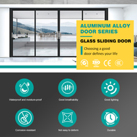 Fenêtres coulissantes horizontales en alliage d'aluminium de haute qualité, isolées thermiquement, résistantes aux impacts et aux ouragans, pour salon et extérieur