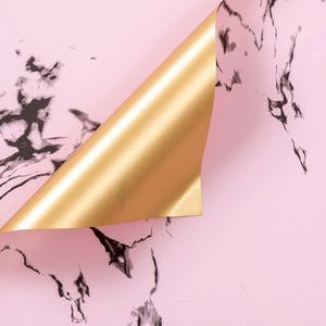 Luxury 58*58cm/Pcs Marbling <b>Pattern</b> Printed Waterproof Plastic Floral Bouquet Wrapping <b>Paper</b> Golden <b>Paper</b> for Florist Wrapper - Product Image 4