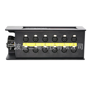 Caja de escenario pasiva de 12 canales con conector XLR hembra, interfaz de audio tipo snake, para presentaciones en vivo, portátil, de montaje en mesa, de plástico. - Product Image 5