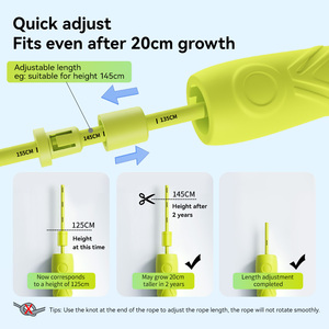 Safe <strong>Antibacterial</strong> Food-Grade <strong>Silicone</strong> Handle Jump Rope for Children, Tangle-Free Segmented Design for Easy Use - Product Image 3