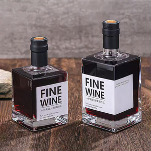 <span class=keywords><strong>Bouteille</strong></span> en verre carrée pour boissons <span class=keywords><strong>de</strong></span> 500 ml et 750 ml, transparente, pour liqueur, vin, whisky, spiritueux, vodka, café infusé à froid, pour distillerie - Product Image 2